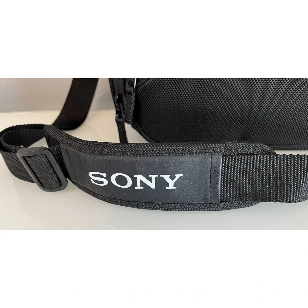 Sony Camcorder Camera Bag Padded Case w/ Shoulder Strap Genuine OEM - Black